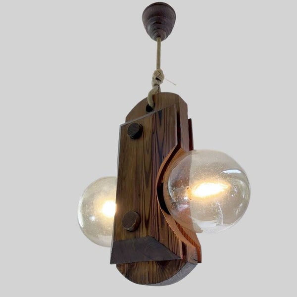Temde Pine Brutalist hanging lamp
