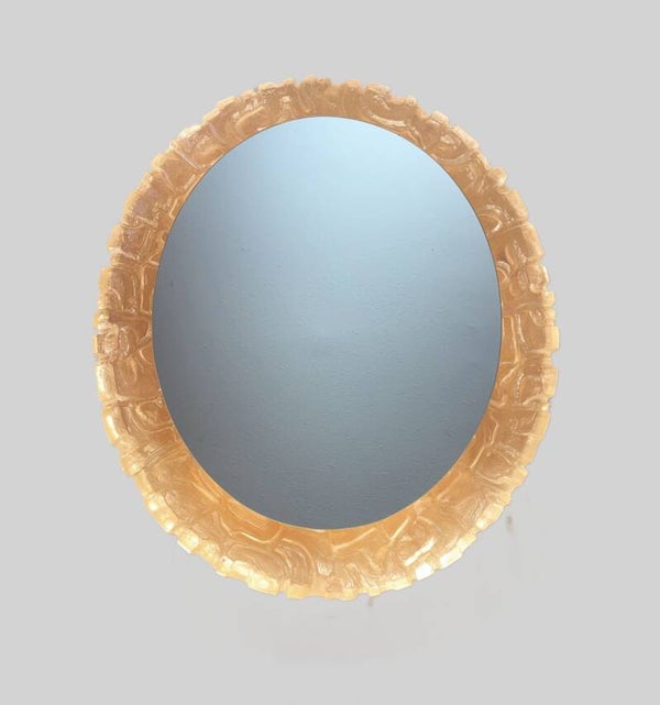 Hillebrand Illuminated Mirror Acrylic Glass Oval
