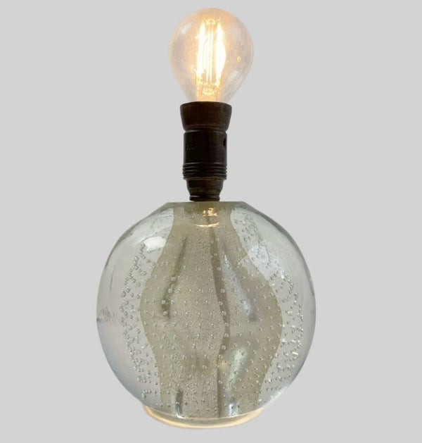 Murano Bullicante glass ball lamp