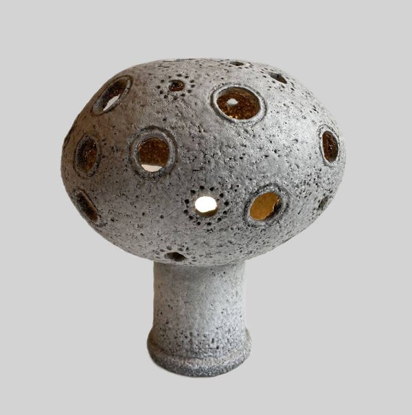 seventies ceramic mushroom lamp