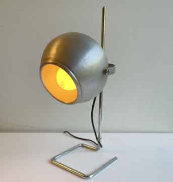 early seventies aluminum desk lamp