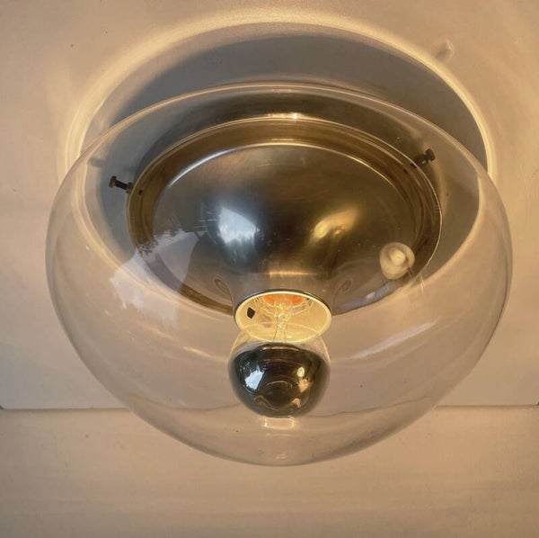seventies glass ceiling light