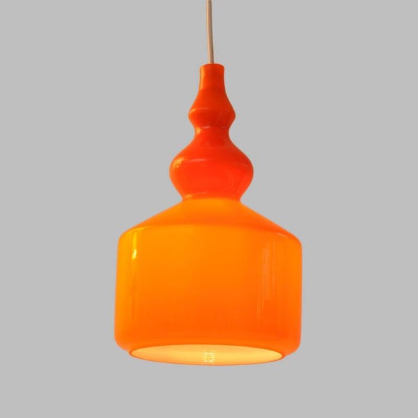 seventies cased glass hanging lamp