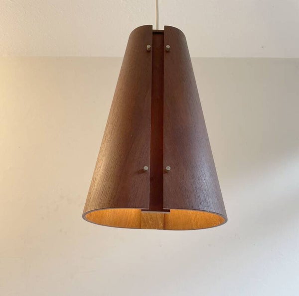 rare sixties plywood hanging lamp