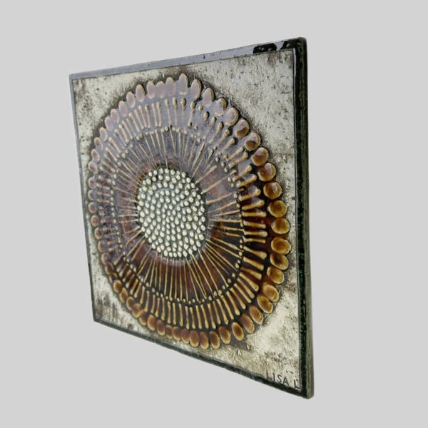 Lisa Larson Unik Solros wall plaque for Gustavsberg