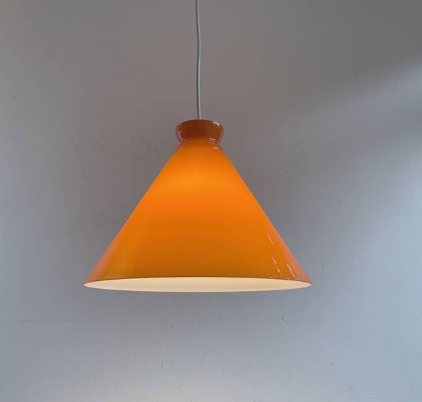 heavy cased glass hanging lamp
