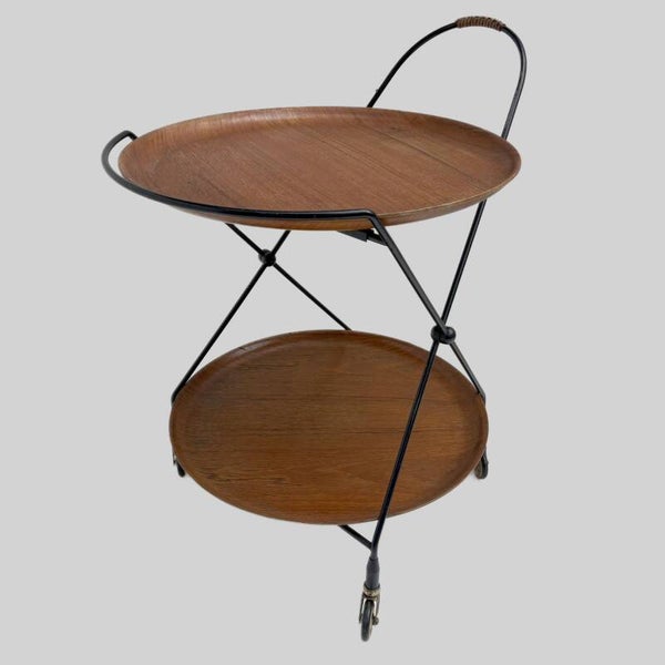 teak round serving trolley from Jie Gantofta