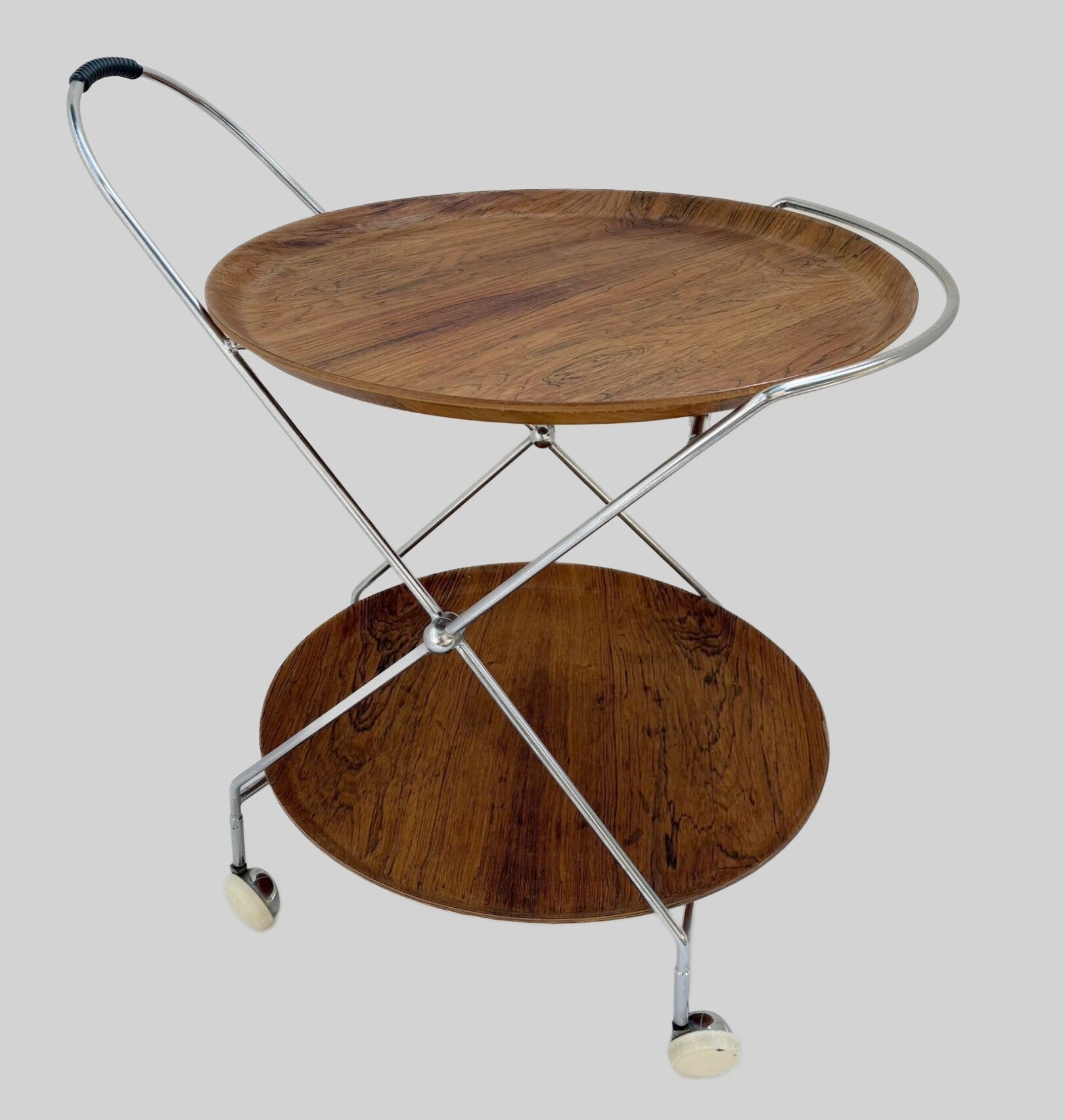 rosewood round serving trolley from Jie Gantofta