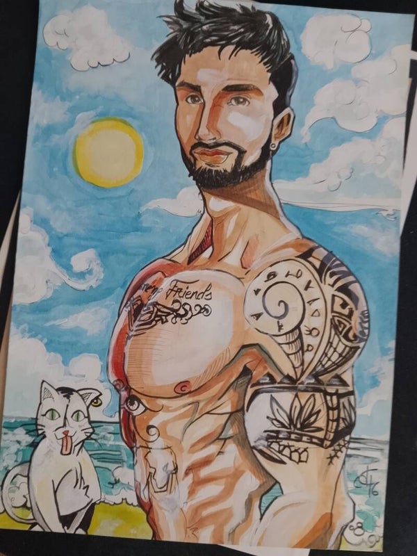 Chico tatuajes playa