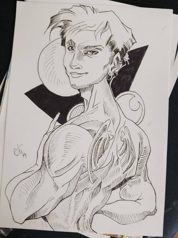 Dibujo chico planetas tatuaje
