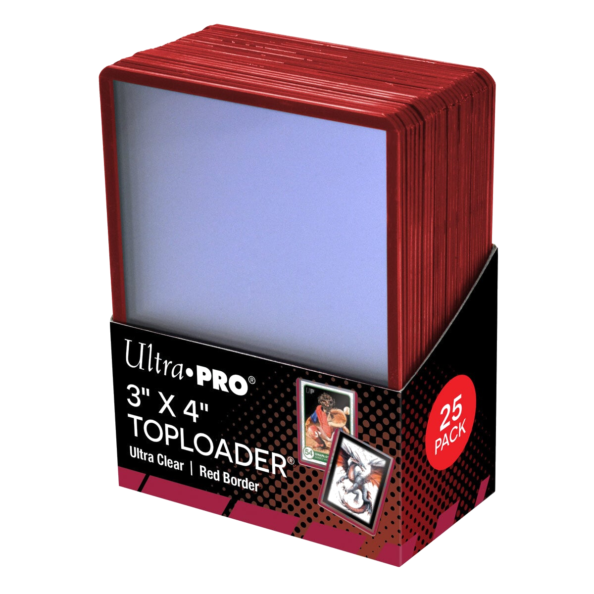 Ultra Pro - Colored Border Toploaders (25ct) - Red