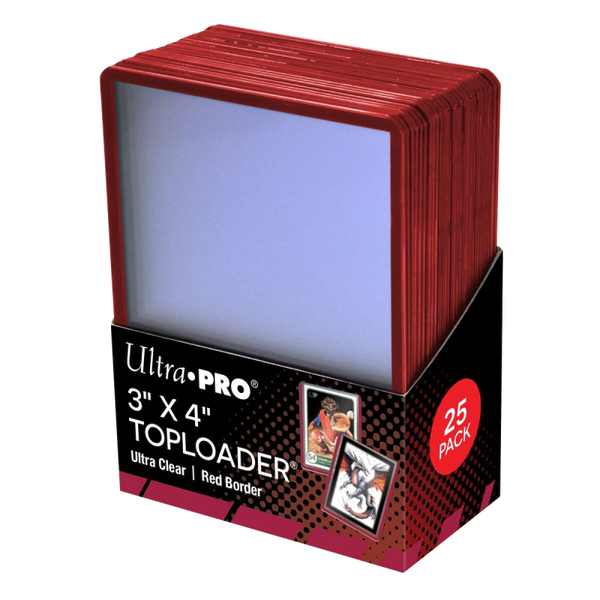 Ultra Pro - Colored Border Toploaders (25ct) - Red