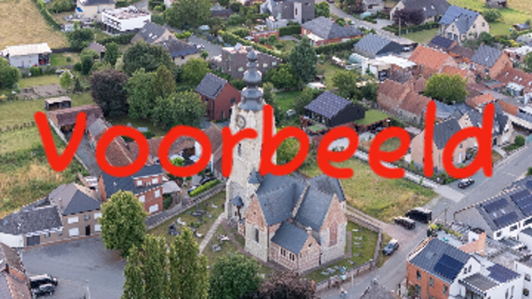 Luchtfoto - Mespelare Dorp - Kerk - 1