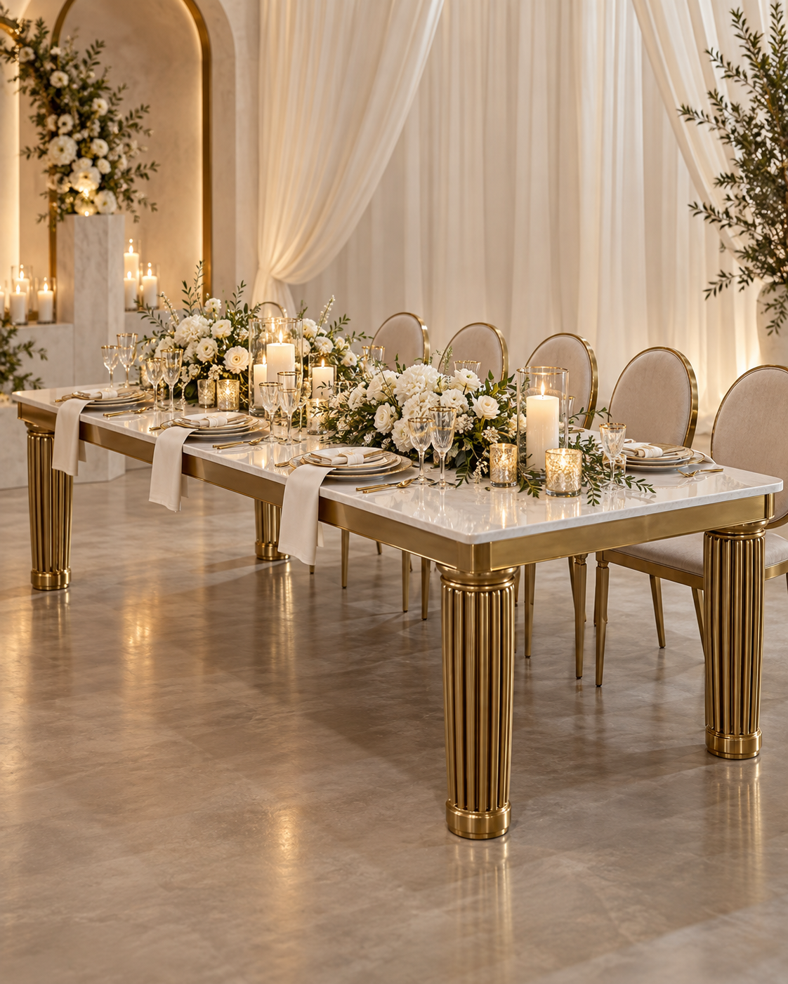 King’s Table – Luxury Rectangular Event Table