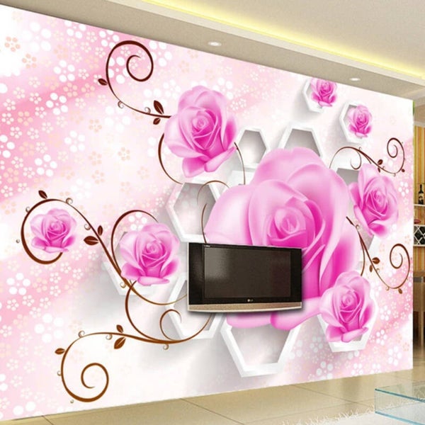 Fototapete 3D Rosen Design Wandbild Wohnzimmer Schlafzimmer Vlies 10549