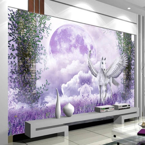 Vlies Fototapete 3D Pegasus Pferd Wand Wohnzimmer Märchen Design 10554