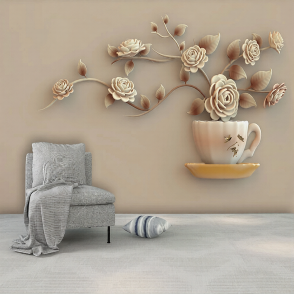 Vlies Fototapete 3D Blumen Stillleben Wand Wohnzimmer Design 10558