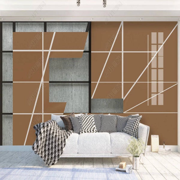 Moderne 3D Tapete Quadrate Muster Wandbild Wohnzimmer Nordic 10564