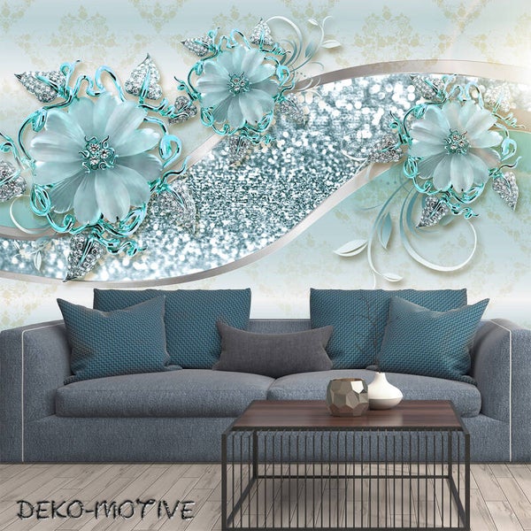 Vlies Fototapete Wandtapete Wandbilder 3D Schmuck Blumen Moderne 8*FARBE 11589