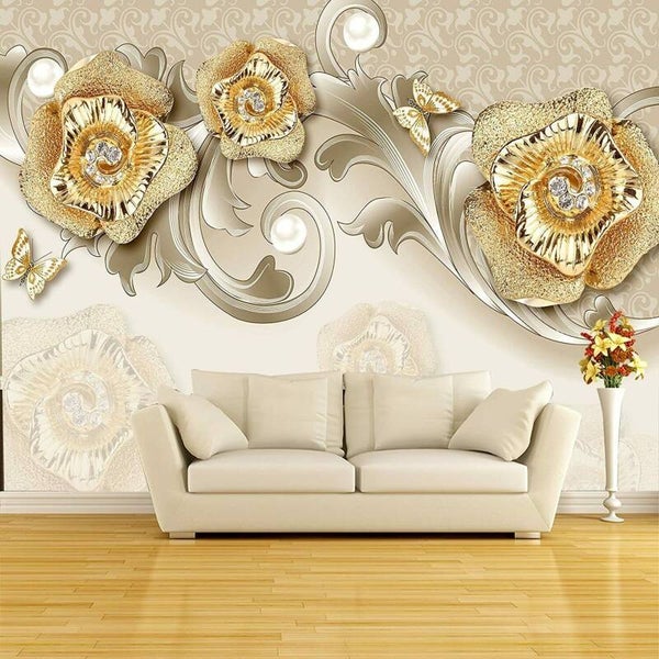 Vlies Fototapete Wandtapete Wandbilder 3D Exquisite Stil Rose Schmetterling 1135
