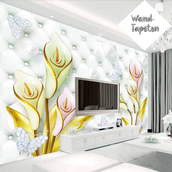 3D Wandbild Calla Lilie Modern Luxus Softpanel Vlies Fototapete 4788