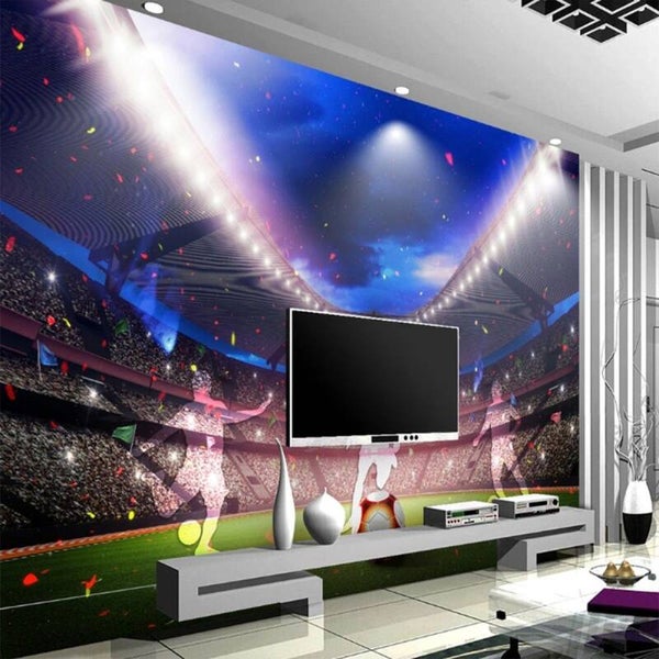 Vlies Fototapete Wandtapete Wandbilder 3D Großformatiges Fußballfeld 9658