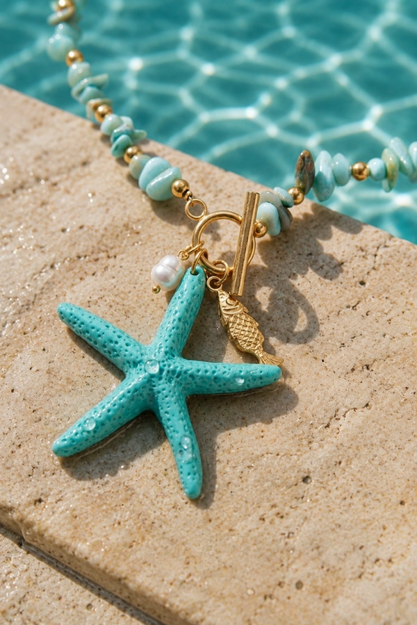 Aqua Star Necklace