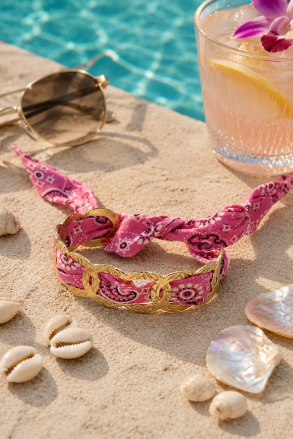 Marine Fabric Chain Bracelet