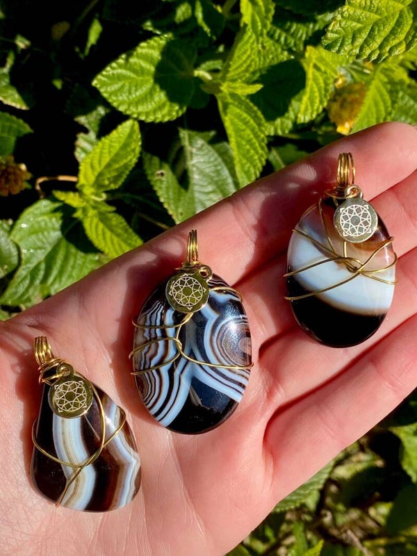Black Botswana Agate