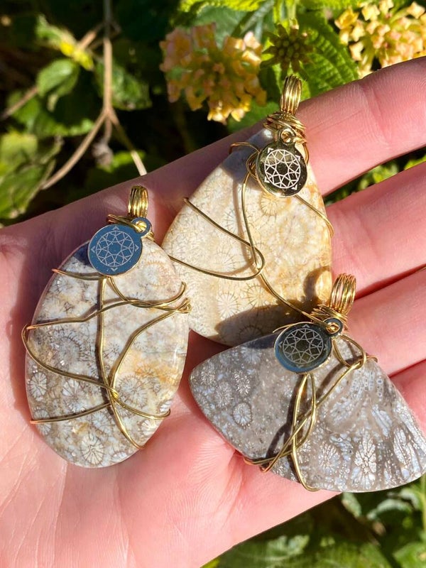 Fossil Coral Pendant