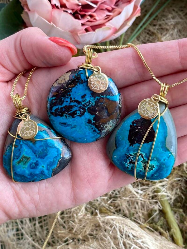 Chrysocolla Malachite Pendant