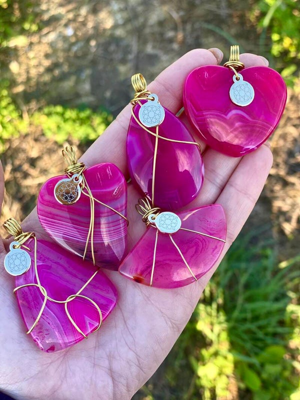 Pink Agate Pendant