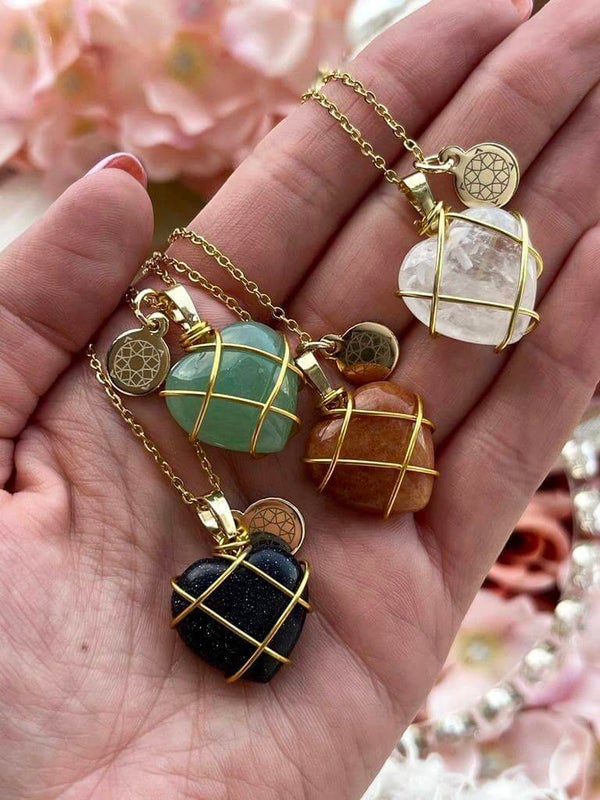Small Heart Crystal Pendants