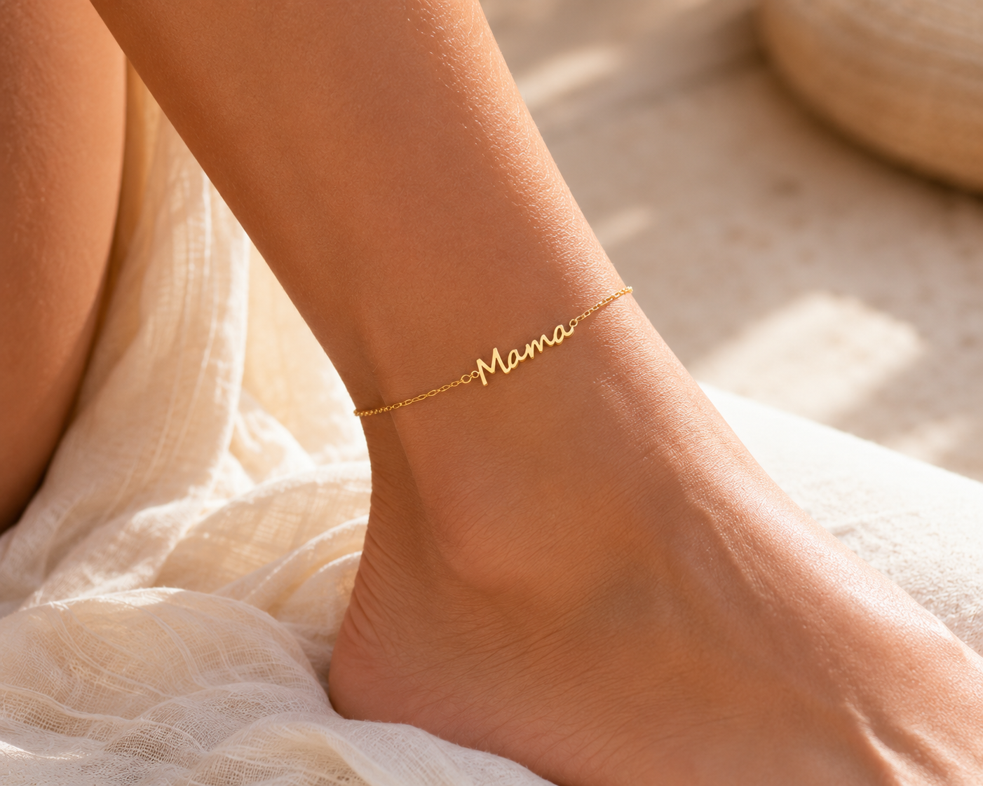 Mama 18Kt Gold plated Anklet