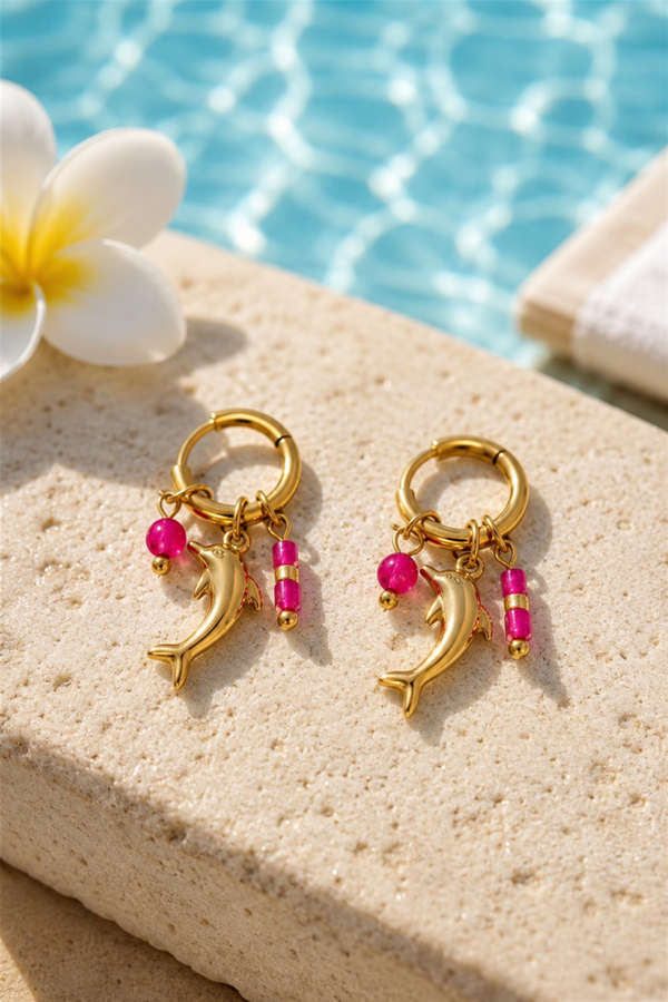 Dolphin Charm Earings