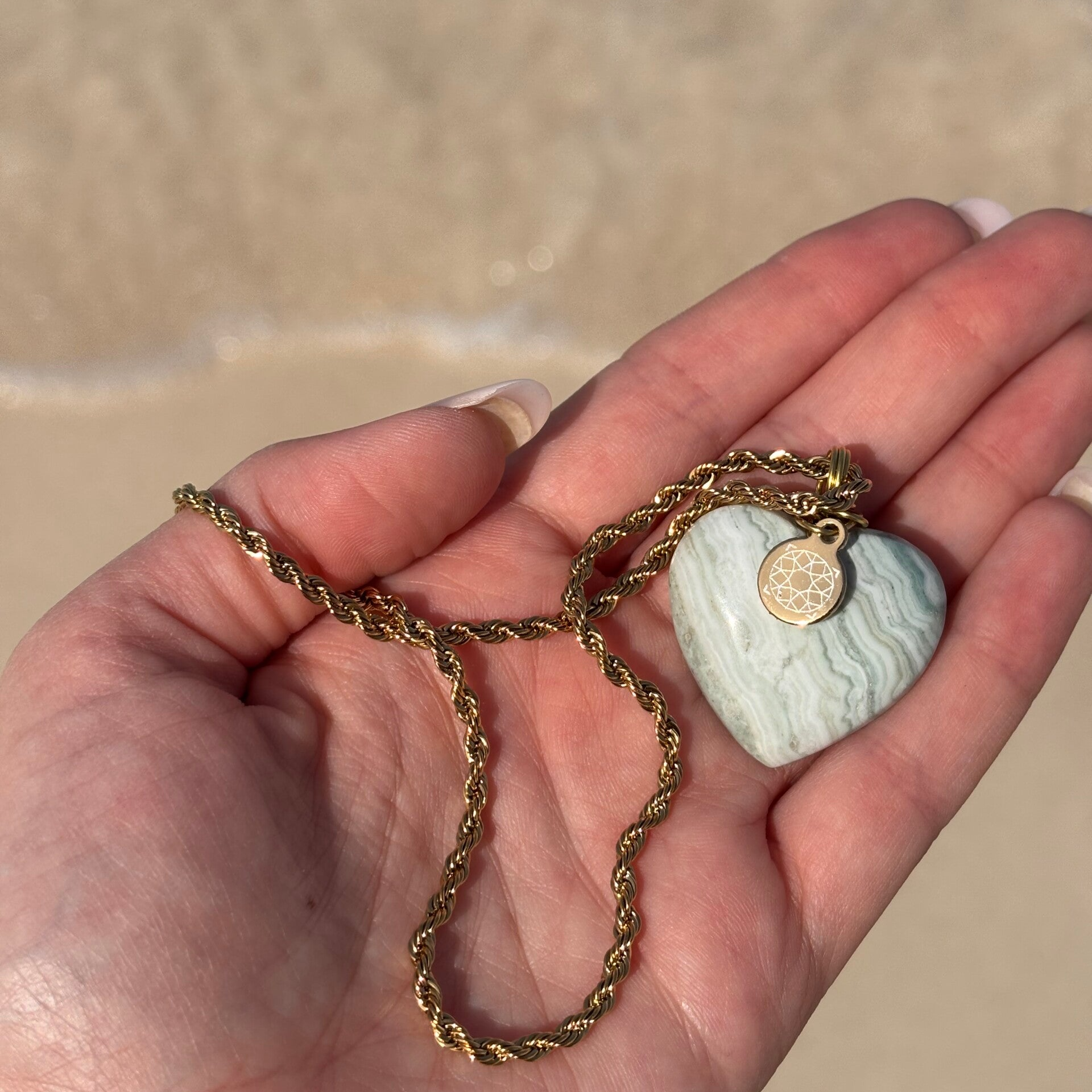 Crystal Heart Pendant with 18kt gold plated necklace