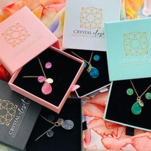 Druzy Pendant & Earings set
