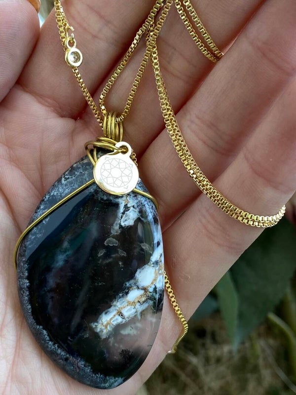 Black Dendrite Opal