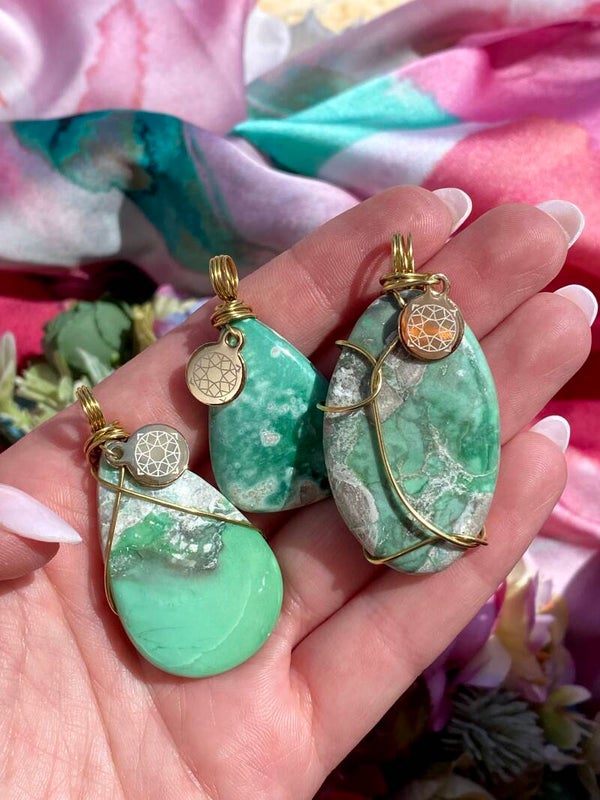 Variscite Crystal Pendant