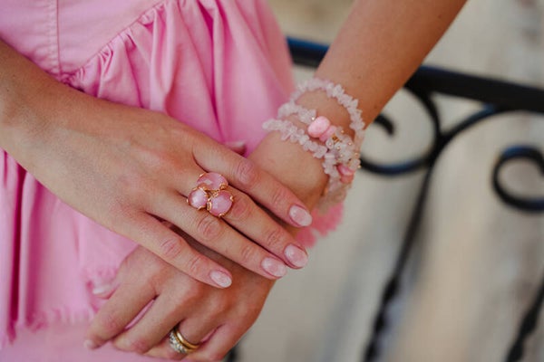 Layered Gem Chip Bracelet