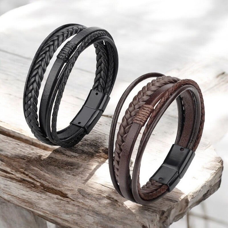 Pu Leather Alloys Men's Bracelet