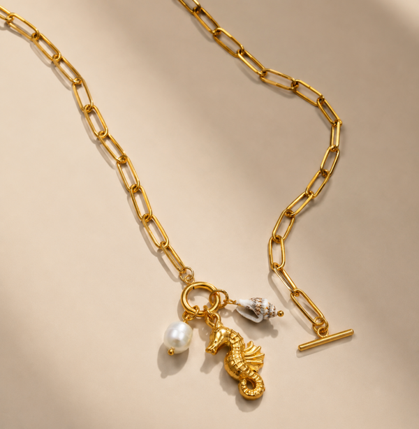 Seahorse Baroque Pearl Necklace