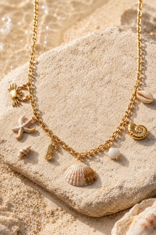 Scallop Charm Necklace