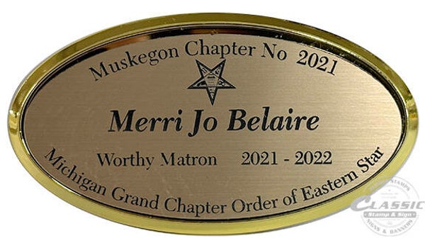Oval Name Badge
