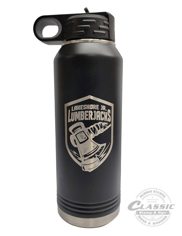 32oz. Polar Camel Water Bottle - Player's Last Name & Number - Jr. Lumberjacks Logo
