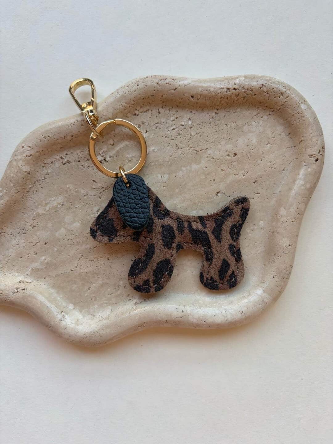 Bag Charm Dog Leopard