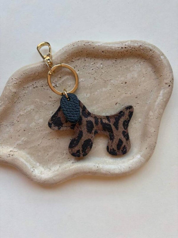 Bag Charm Dog Leopard