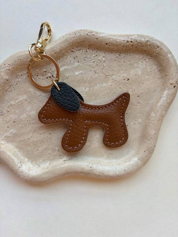 Bag Charm Dog Cognac
