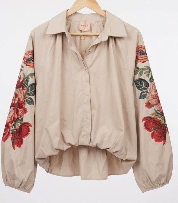 Blouse Flower ecru