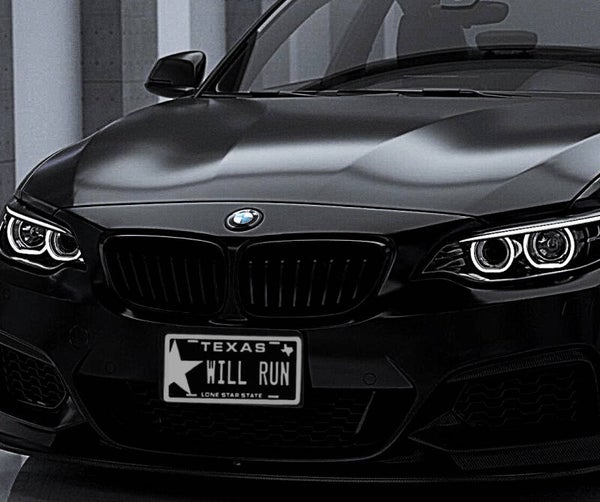 "WILL RUN" - Texas License Plate